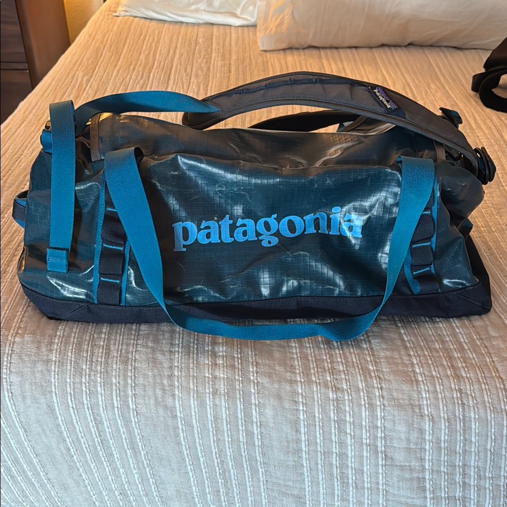 Patagonia Teal and Gray Duffel Bag